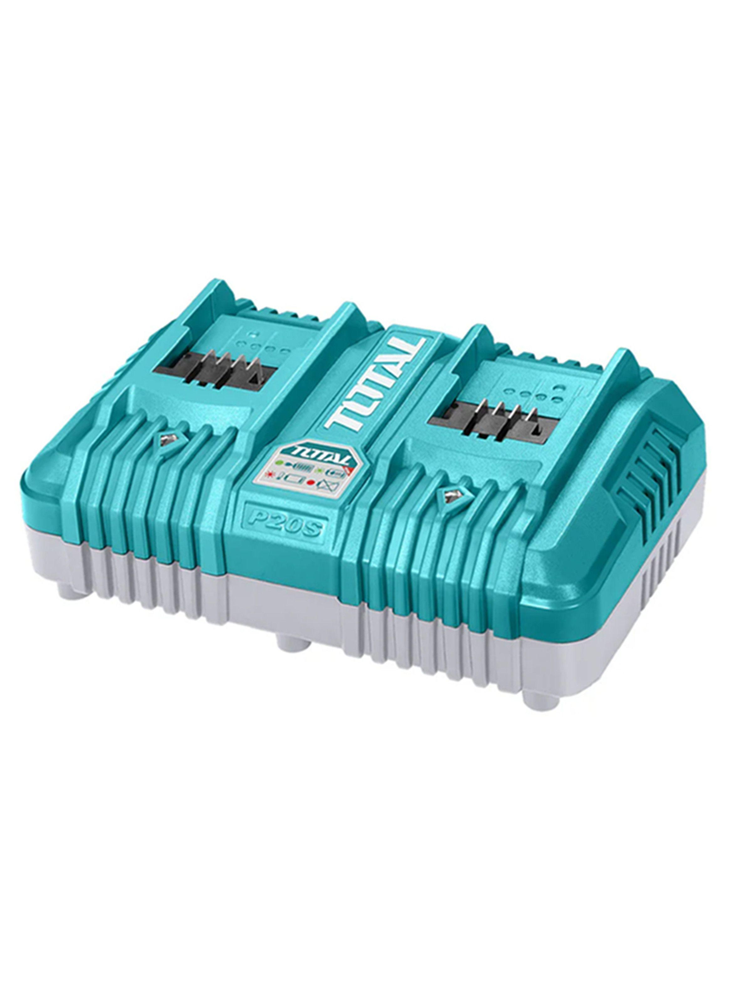 Cargador De Batería Doble Inteligente 4ah 20v Total Tcli2034-0