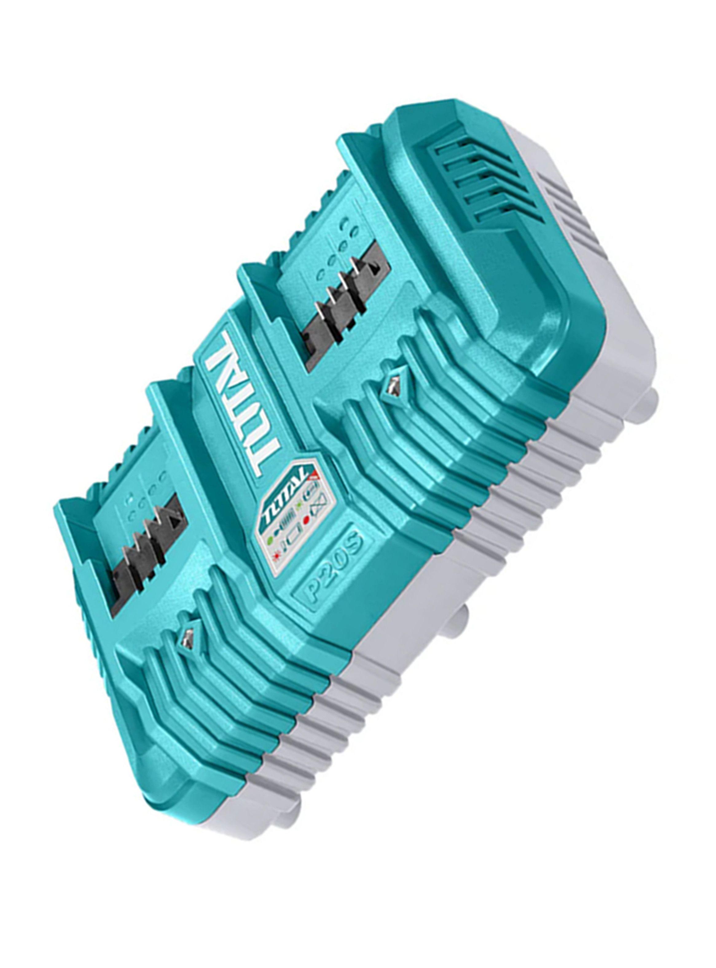 Cargador De Batería Doble Inteligente 4ah 20v Total Tcli2034-1