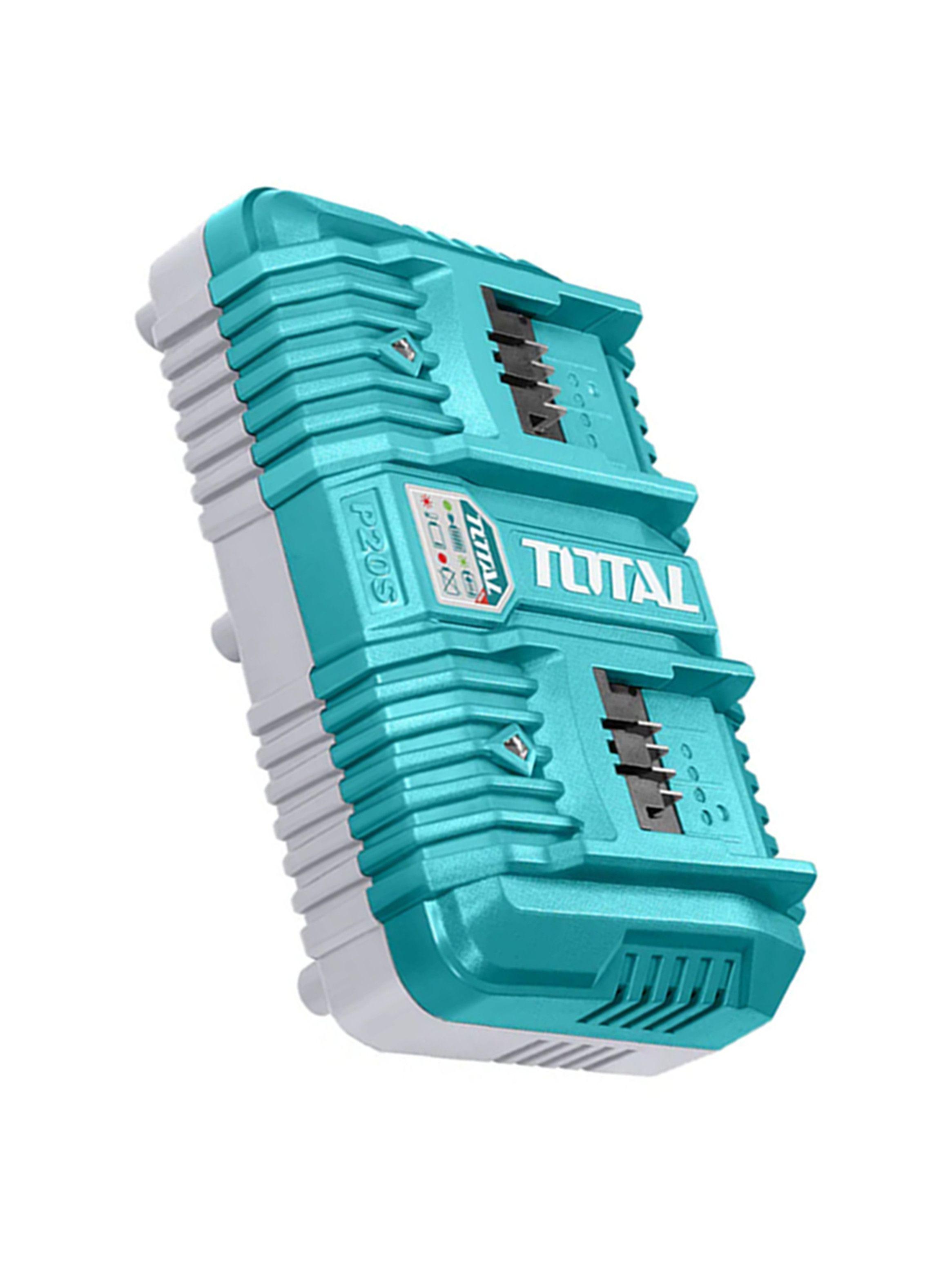 Cargador De Batería Doble Inteligente 4ah 20v Total Tcli2034-2