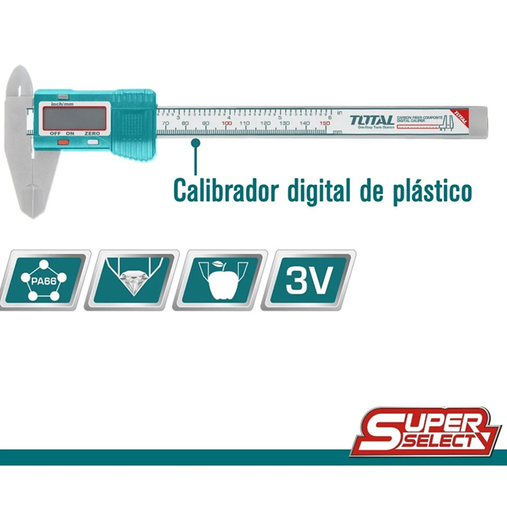 Pie De Metro Vernier Calibrador Digital 6 0-150mm Tmt331501-1