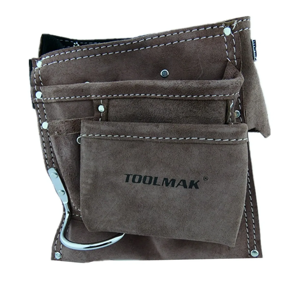 Coleto Carpintero De Cuero Doble Porta Herramienta-2