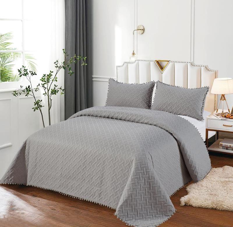 Quilt verano 1.5PL con detalles de pompones-0