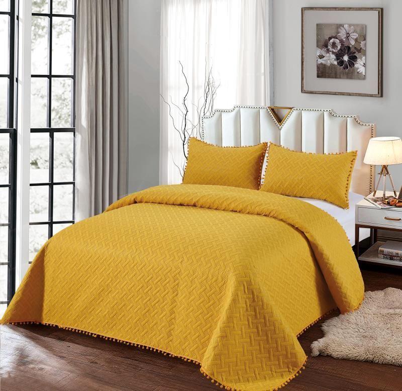 Quilt verano 1.5PL con detalles de pompones-0
