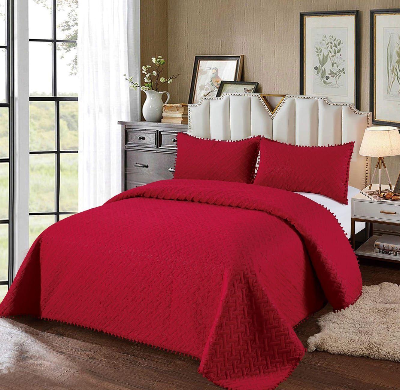 Quilt verano 1.5PL con detalles de pompones-0