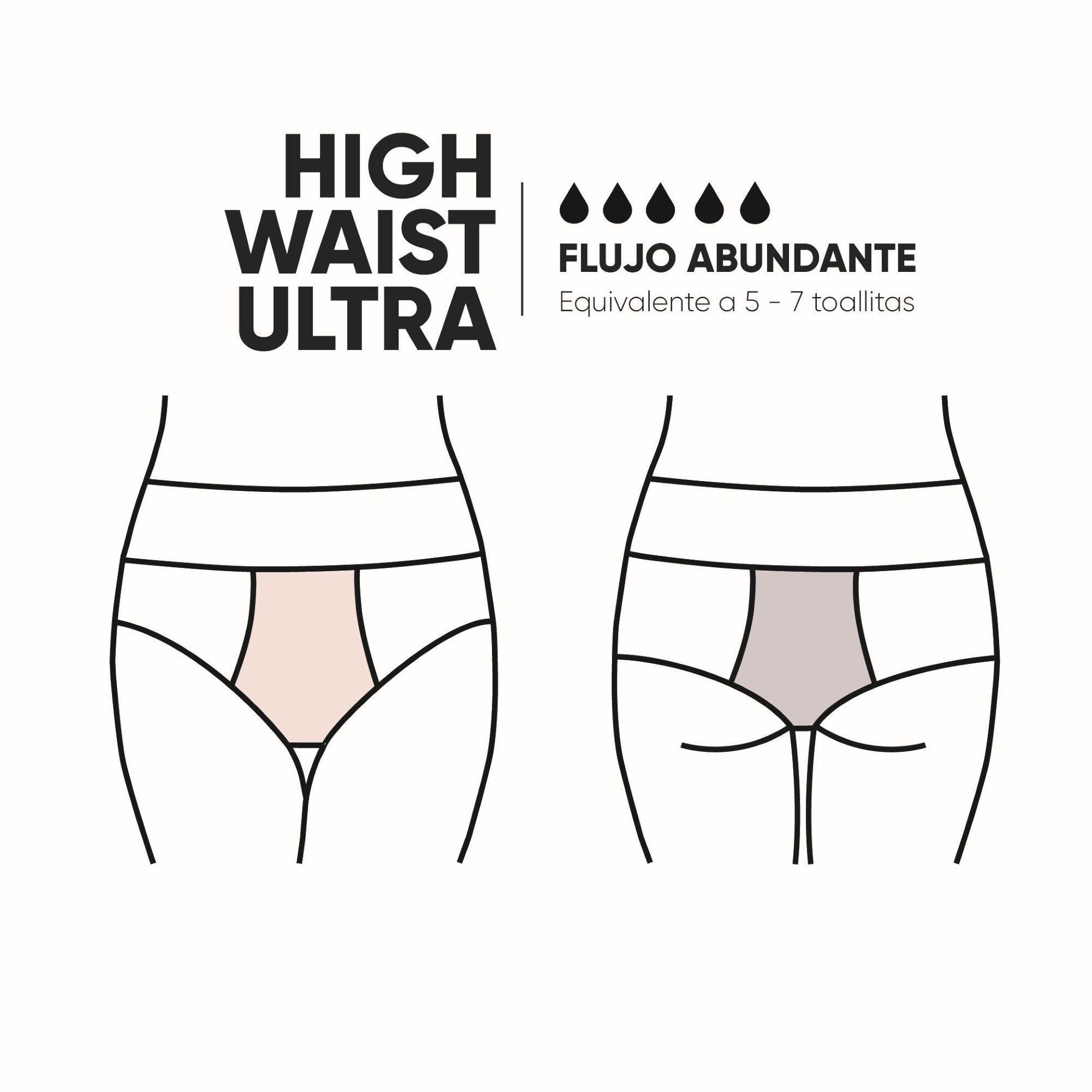Calzón Menstrual Bloodygreen High Waist Flujo Abundante-5