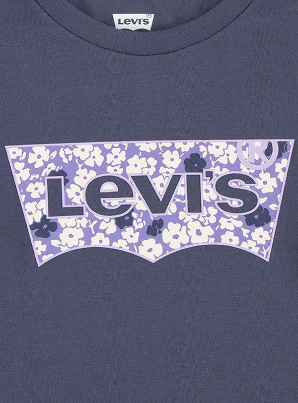 Polera Niña ML Floral  Azul + Colet Levis-3