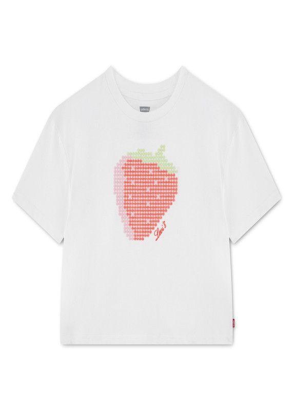 Polera Niña MC Graphic Blanco Levis-0