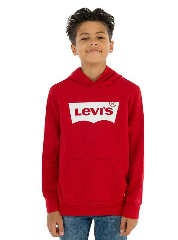 Poleron Niño Hoodie Batwing Rojo Levis-2