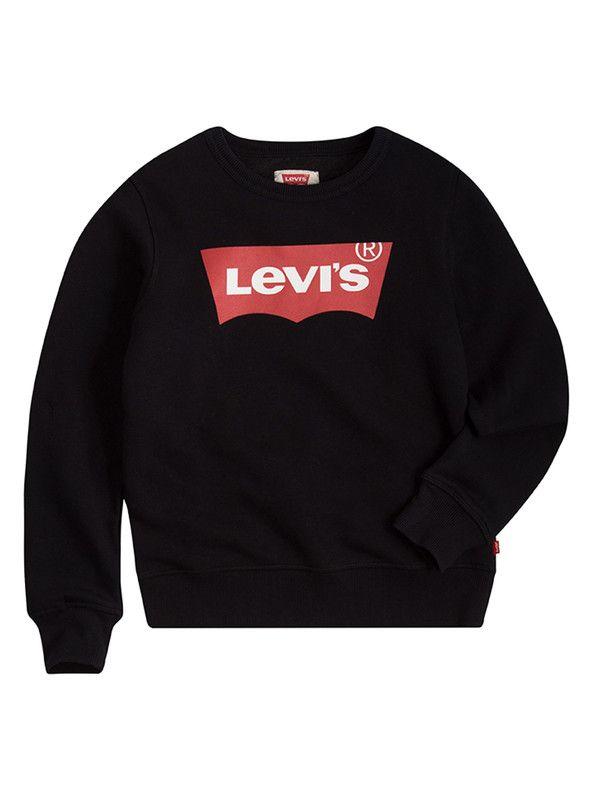 Poleron Niño C-Redondo Batwing  Negro Levis-0