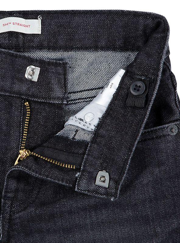Jeans Niño 514 Straight Black Levis-3