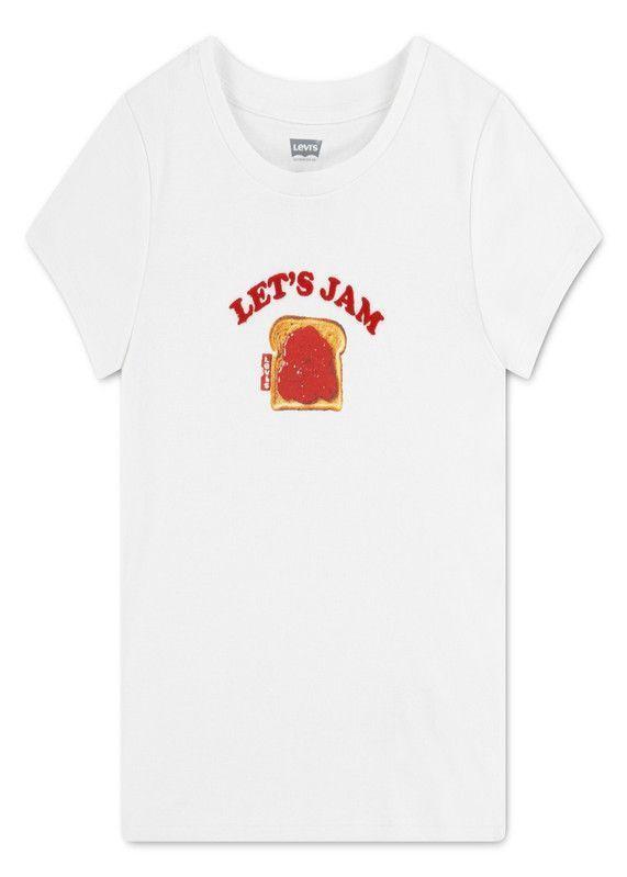 Polera Niña MC Graphic Blanco Levis-0