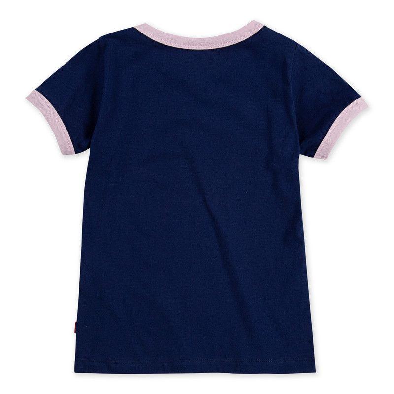 Polera Niña MC Logo Bitono Azul Levis-2