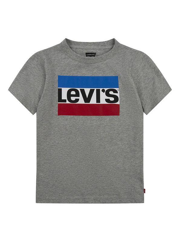 Polera Niño MC Sportwear Gris Levis-0