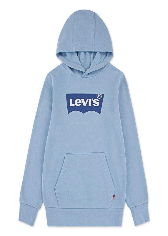 Poleron Niño Hoodie Batwing Aqua Levis-0
