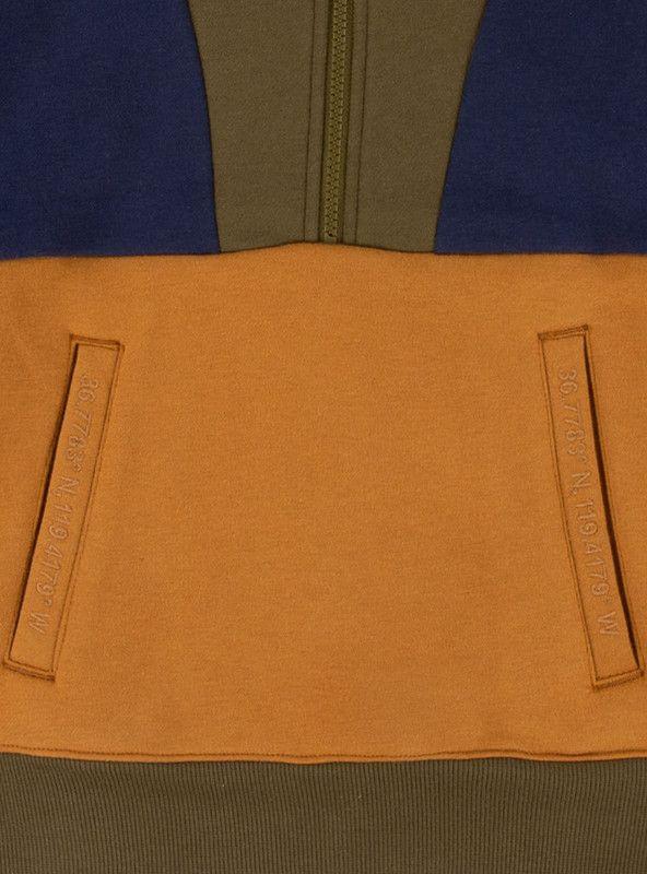 Poleron Niño Hoodie Tricolor Azul Levis-3