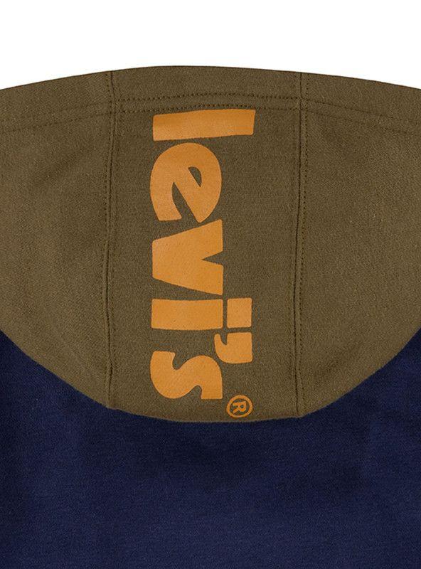 Poleron Niño Hoodie Tricolor Azul Levis-4
