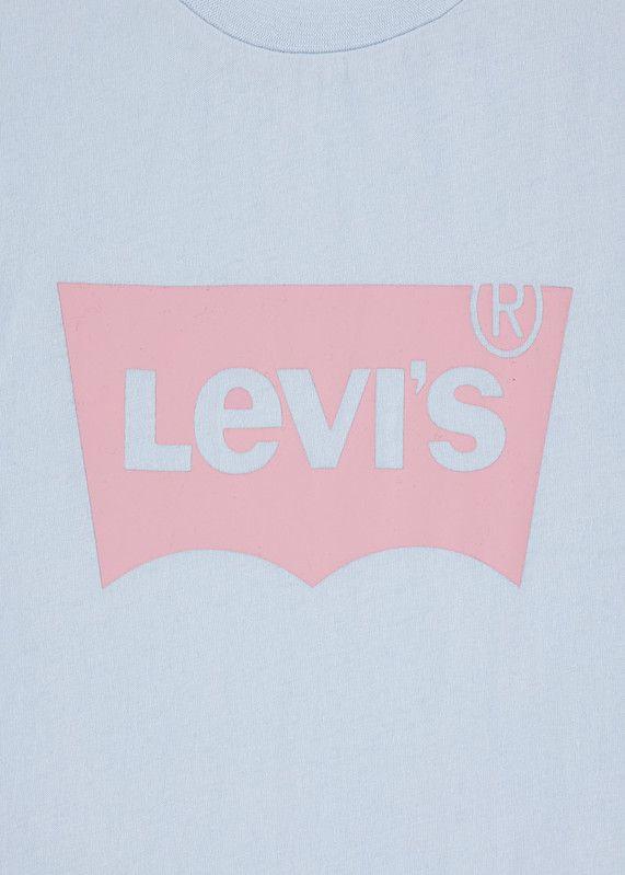 Polera Niña MC Batwing Celeste Levis-2