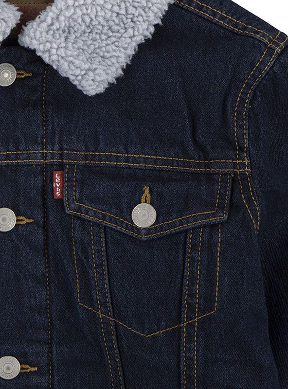 Chaqueta Niño Trucker Sherpa Azul Levis-2