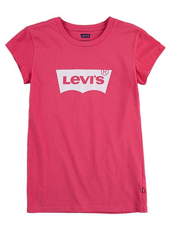 Polera Niña MC Batwing Metalisada Rosado Levis-0