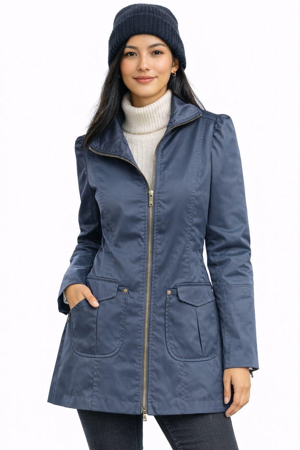 Trench Mujer Cierre Acero-1