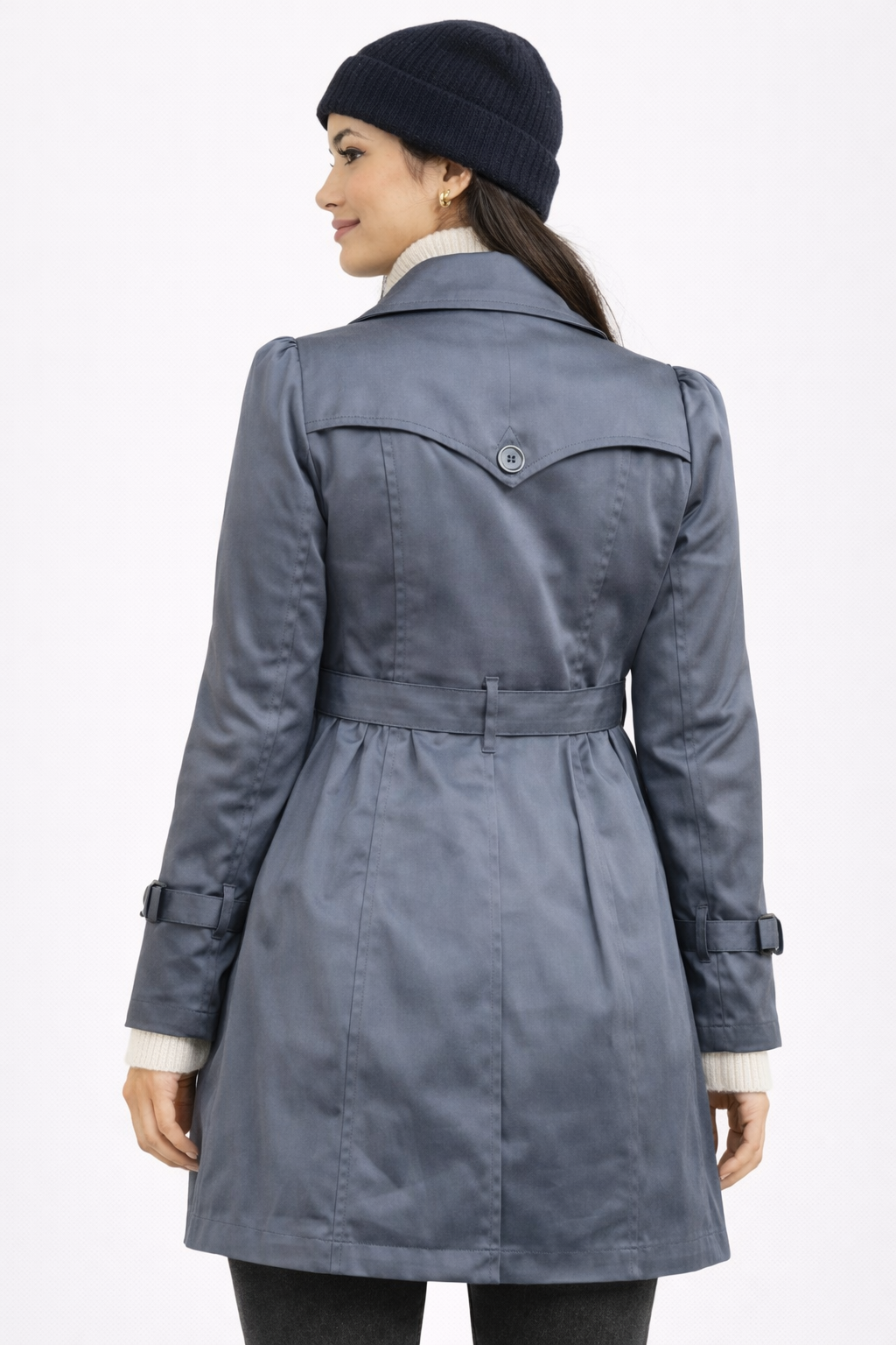 Trench Mujer Botones Acero-2