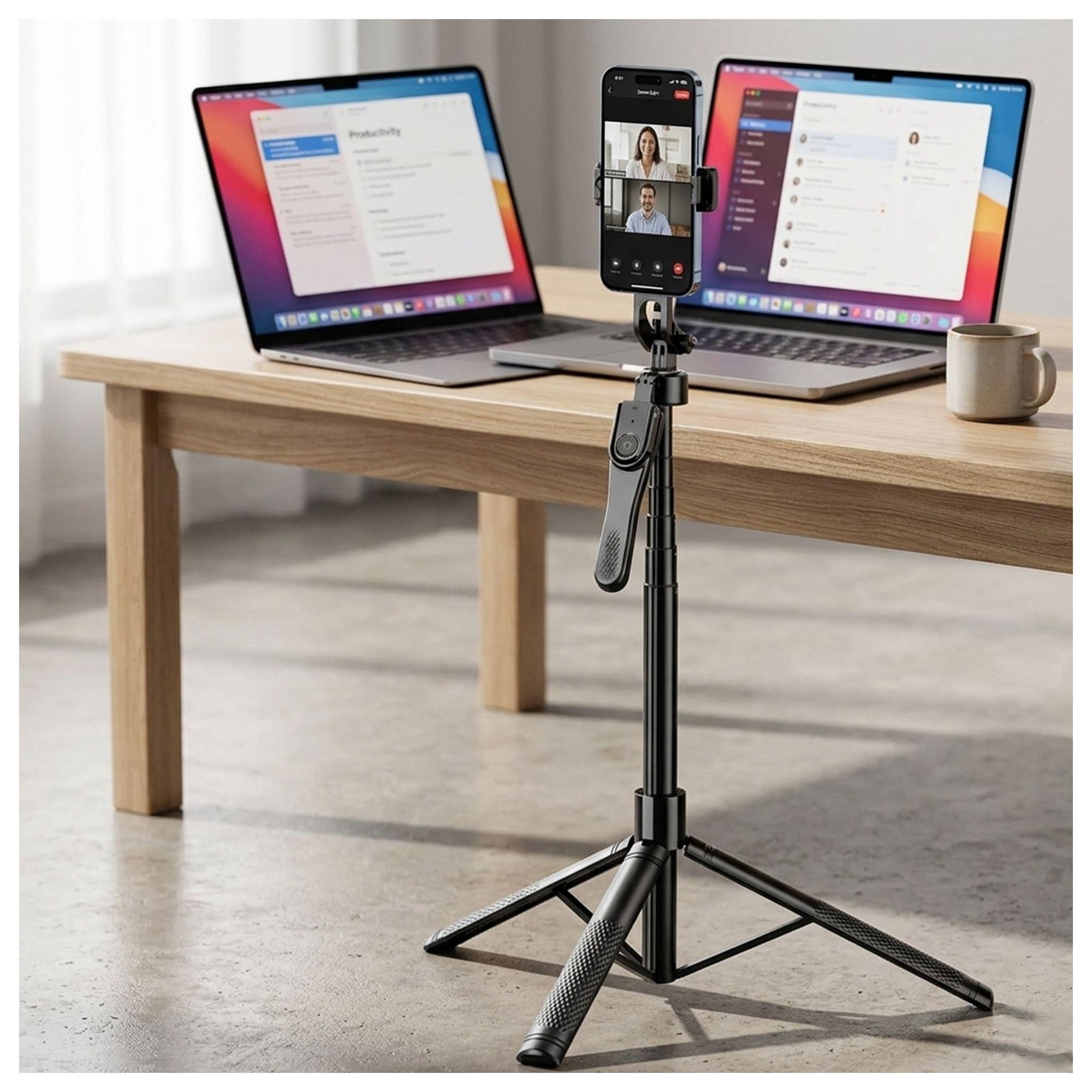 Trípode Bastón Selfie K29 2.15 m Altura 2 en 1-1