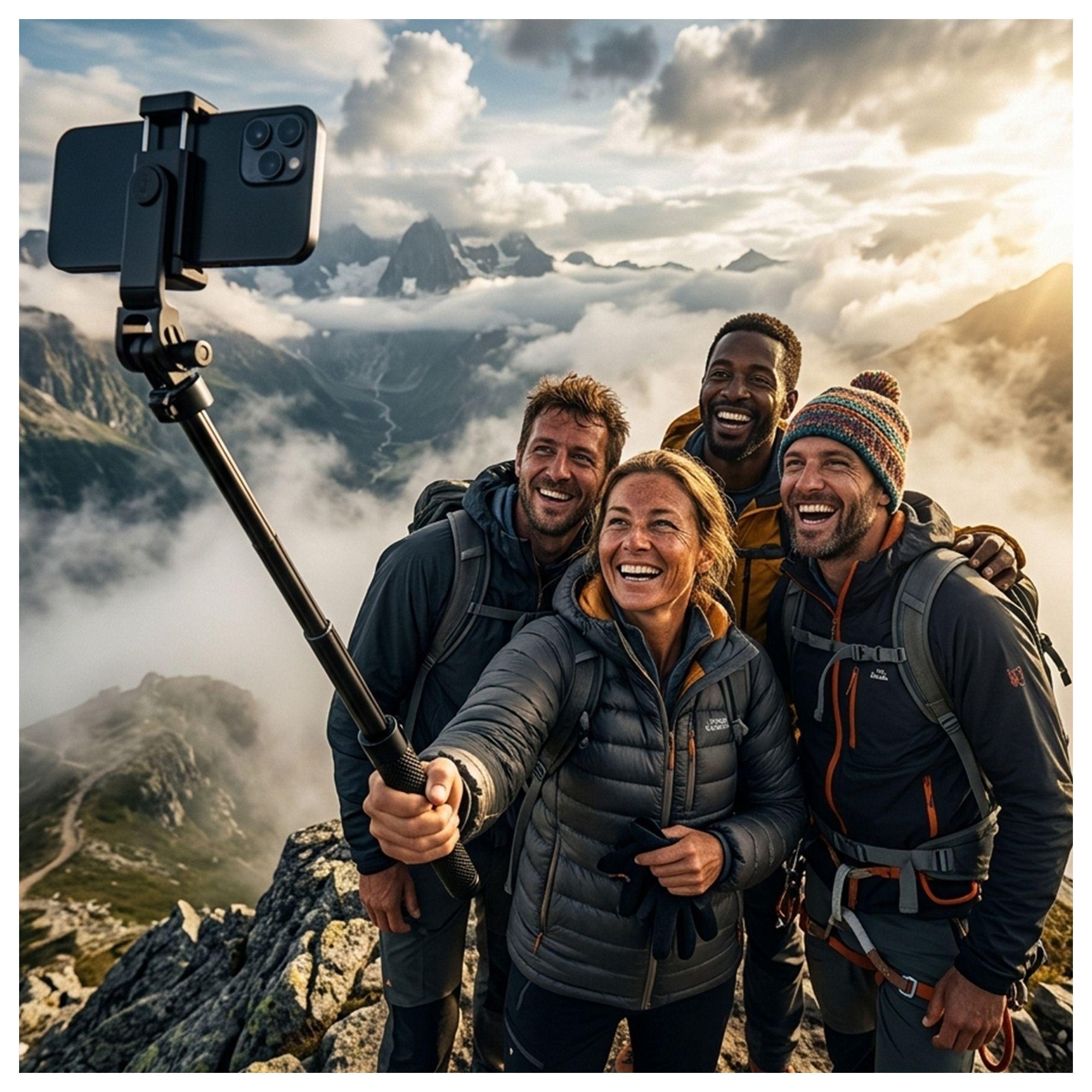 Trípode Bastón Selfie K29 2.15 m Altura 2 en 1-3