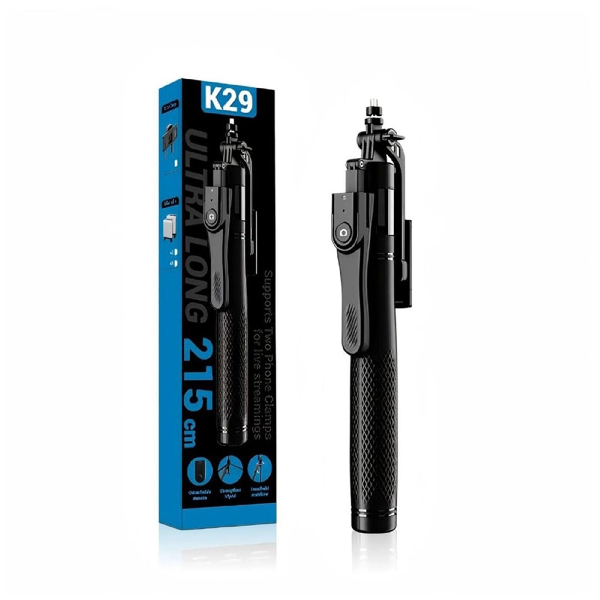 Trípode Bastón Selfie K29 2.15 m Altura 2 en 1-6