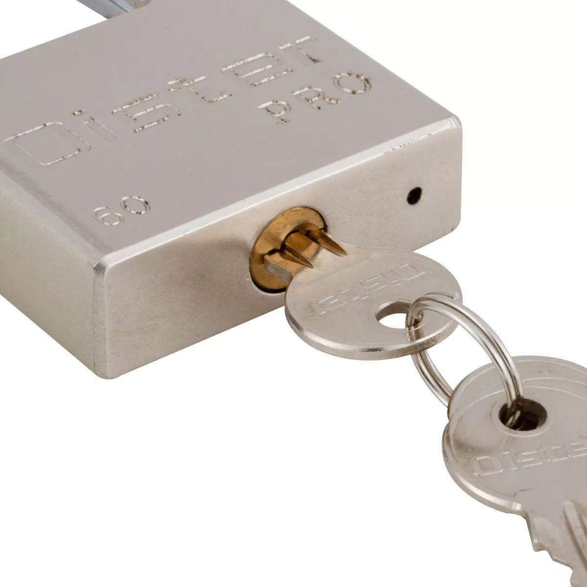 PACK X 2 Candado Oister Pro Con Hombro 60mm Níquel Caja-3