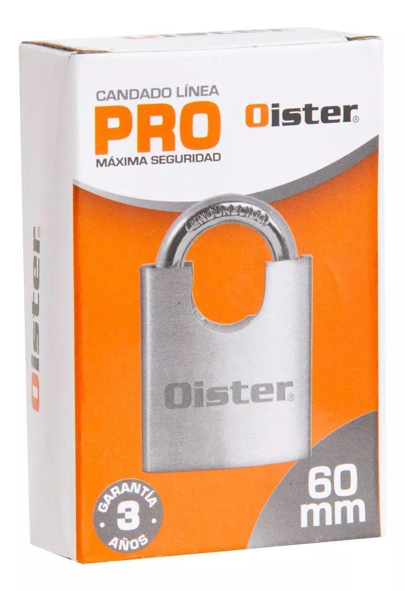 PACK X 2 Candado Oister Pro Con Hombro 60mm Níquel Caja-4