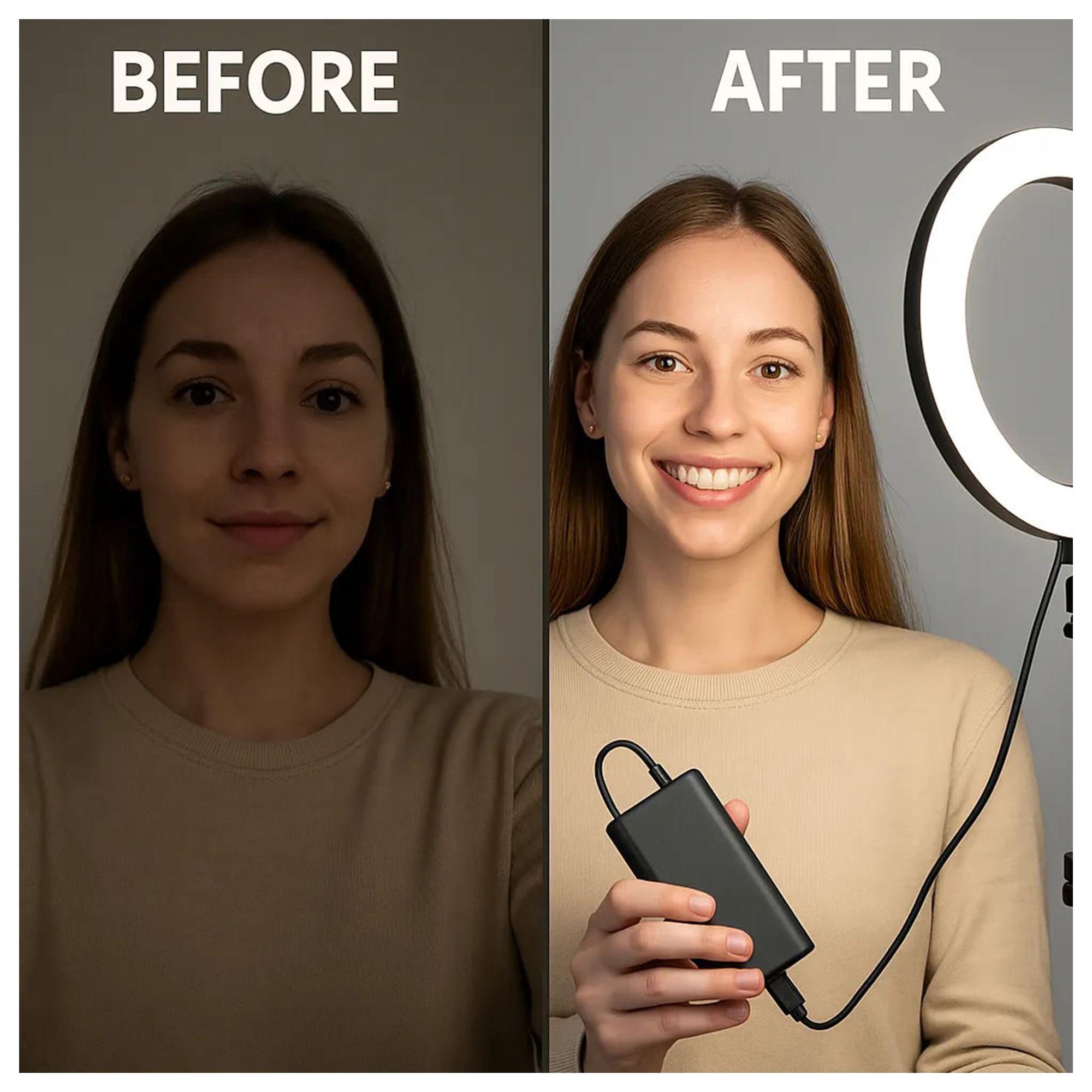 Aro de Luz LED 38 cm LJJ-38 con Trípode Profesional-4