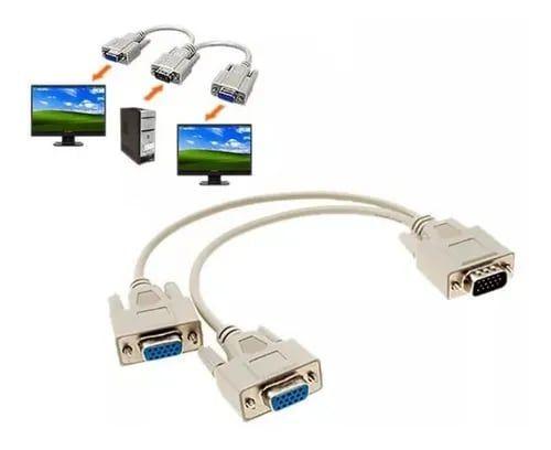 ADAPTADOR VGA SPLITTER 1 A 2 DM 01015 27CM-1