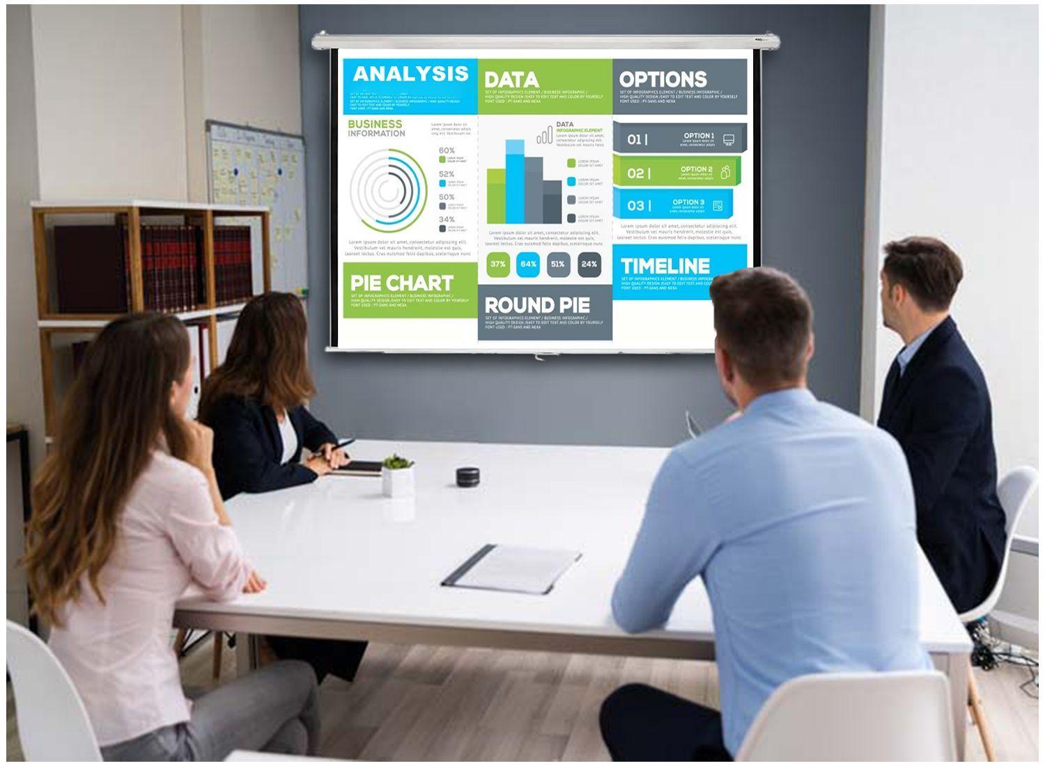 Telon Mural 2.40mx2.40m 1:1 para Proytor Philips N/pix Easy-2