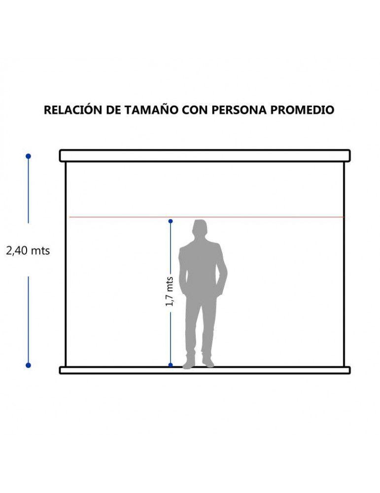 Telon Mural 2.40mx2.40m 1:1 para Proytor Philips N/pix Easy-3