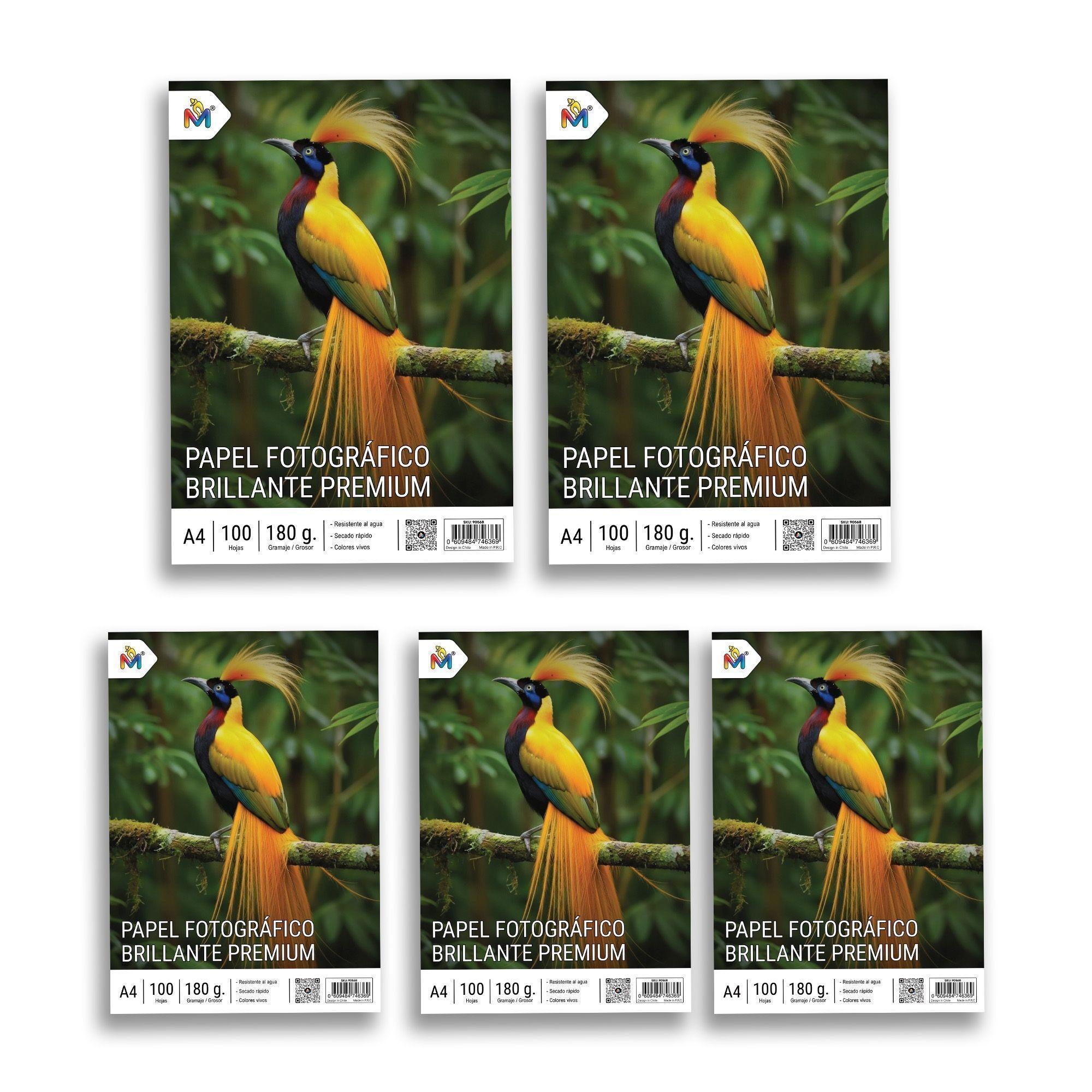 5x Papel Fotográfico 180g A4 Inkjet - Calidad Profesional-3