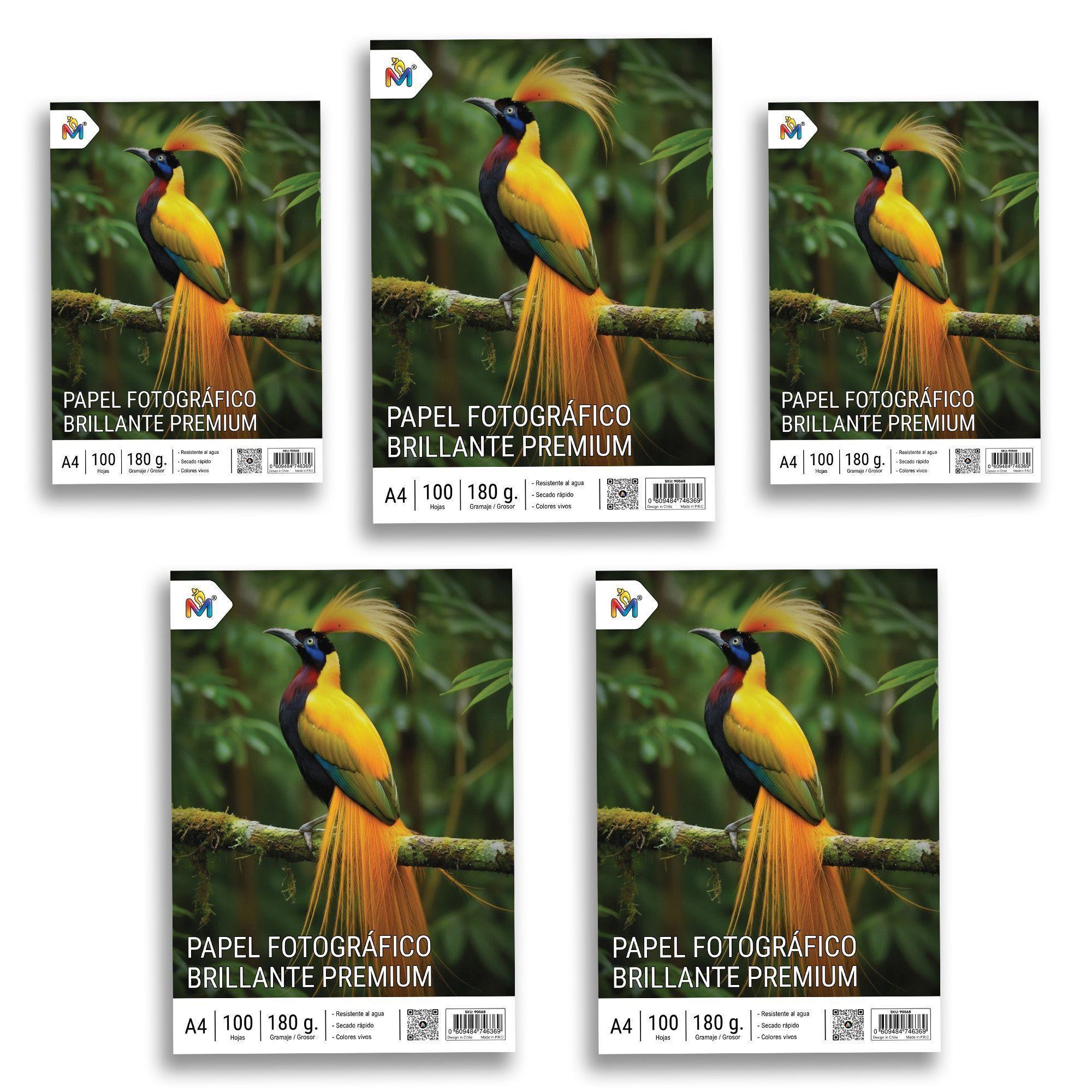 5x Papel Fotográfico 180g A4 Inkjet - Calidad Profesional-4