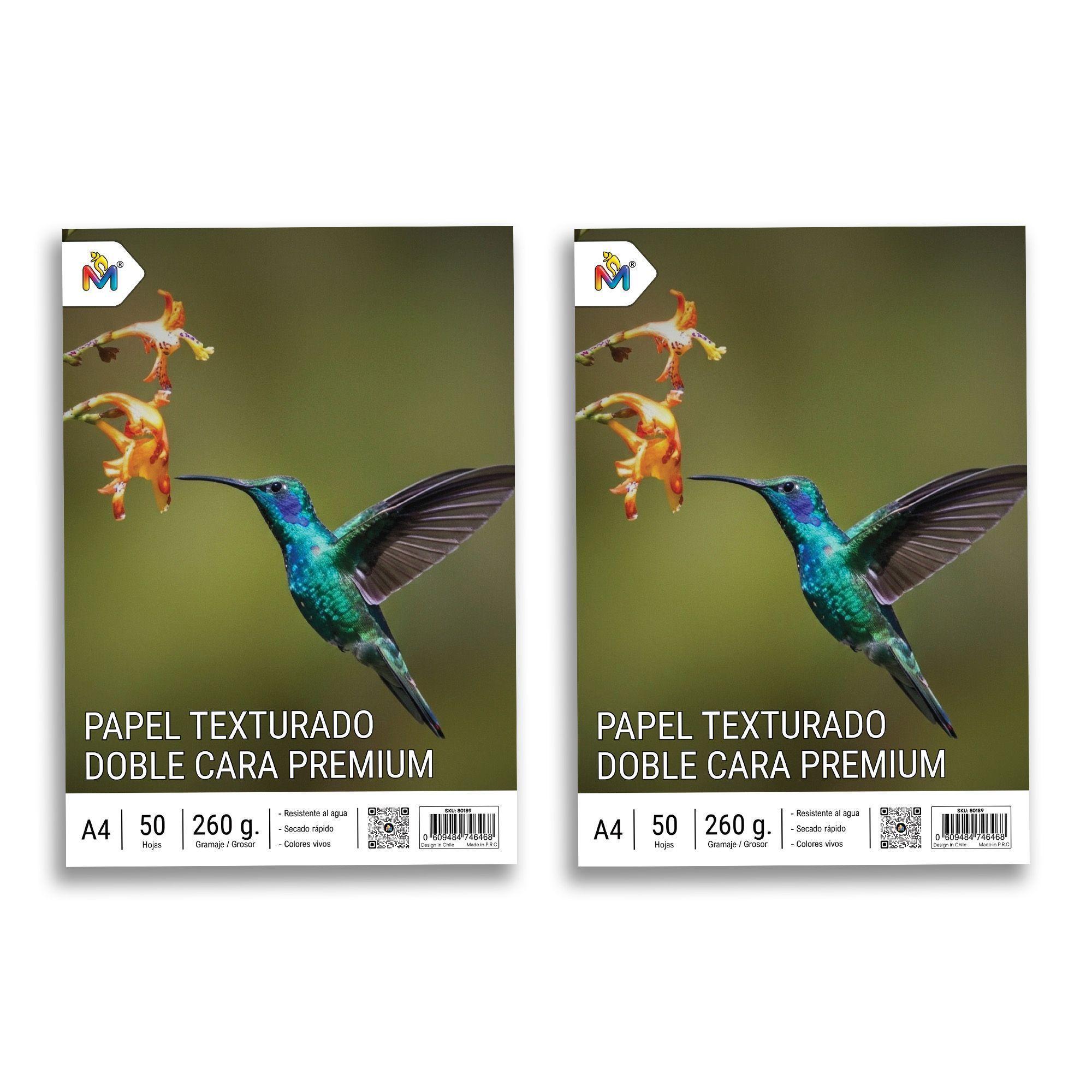 Pack 2 Papel Foto Lino 260g - 100 Hojas Brillo Artístico-0