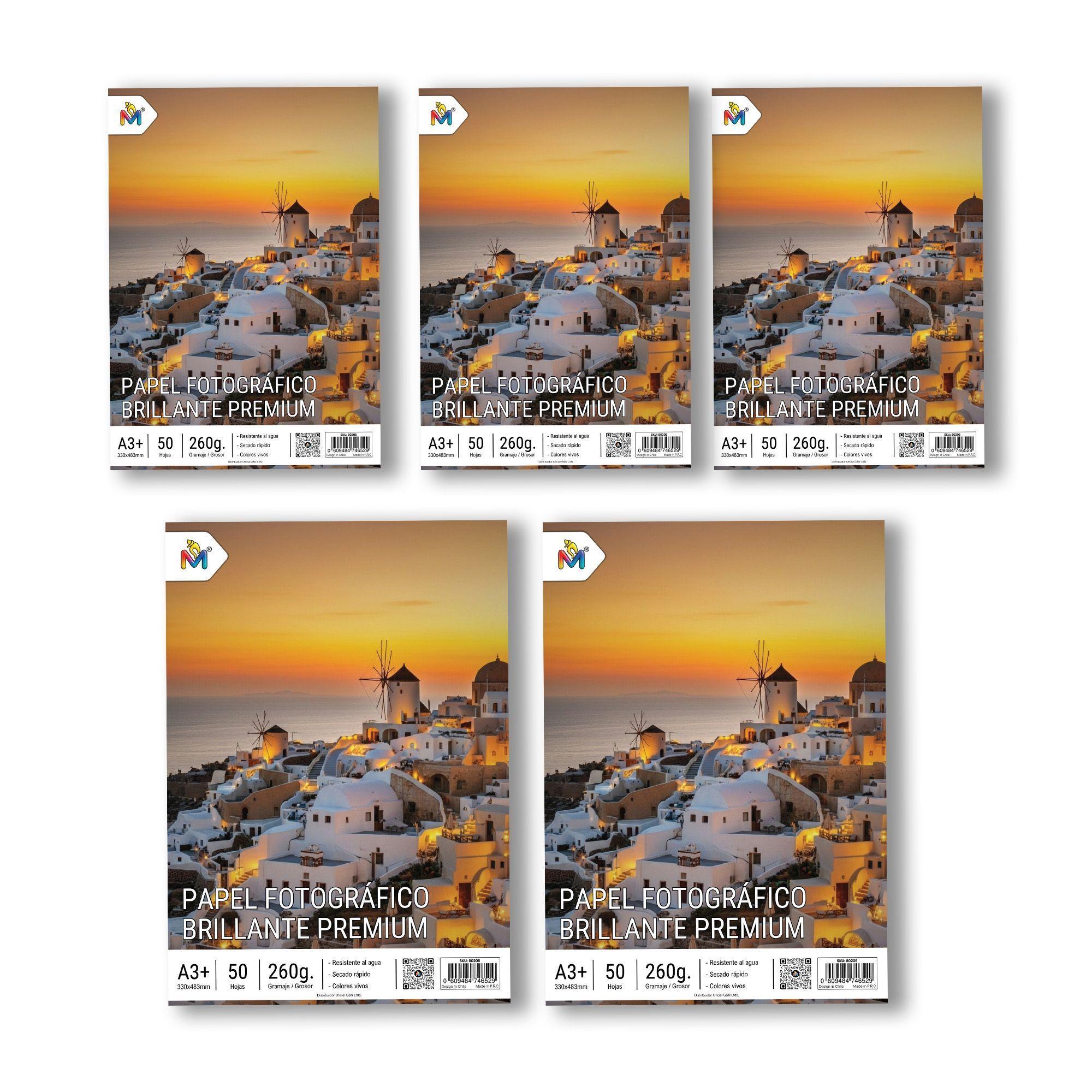 Kit 250 Hojas Papel Foto A3+ 260g - Brillo Espejo Mayorista-2