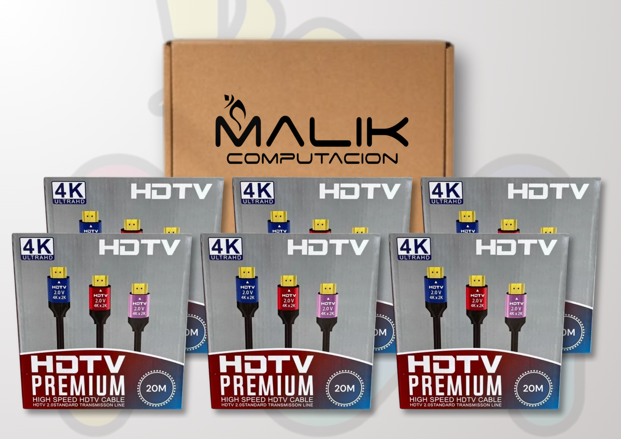 Cable Hdmi 4K Uhd V2.0 120hz 2160p De Alta Velocidad 20mt Pack 6-2