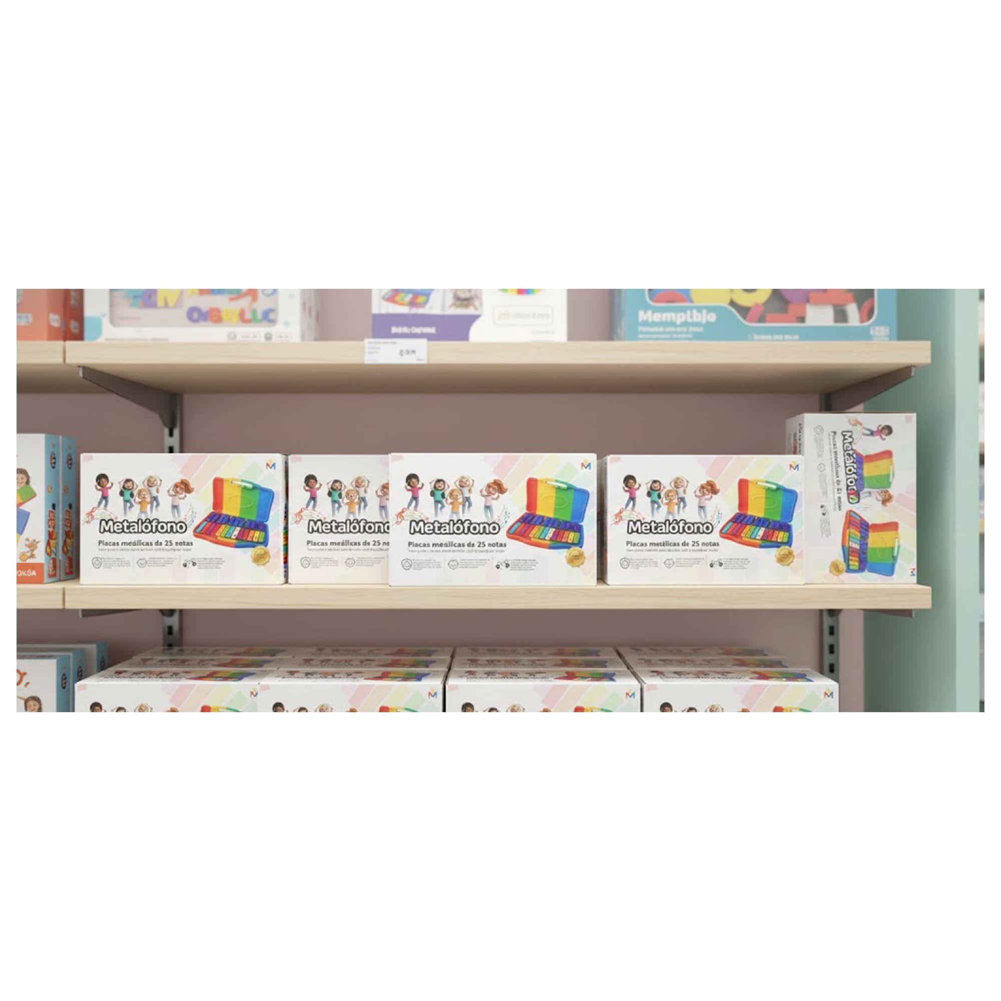 Xilófono Malik 25 Notas Cromático Profesional Azul-6