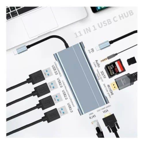 Adaptador MultiFunción Portátil 11 en 1 Docking station USB-C 9591A-4