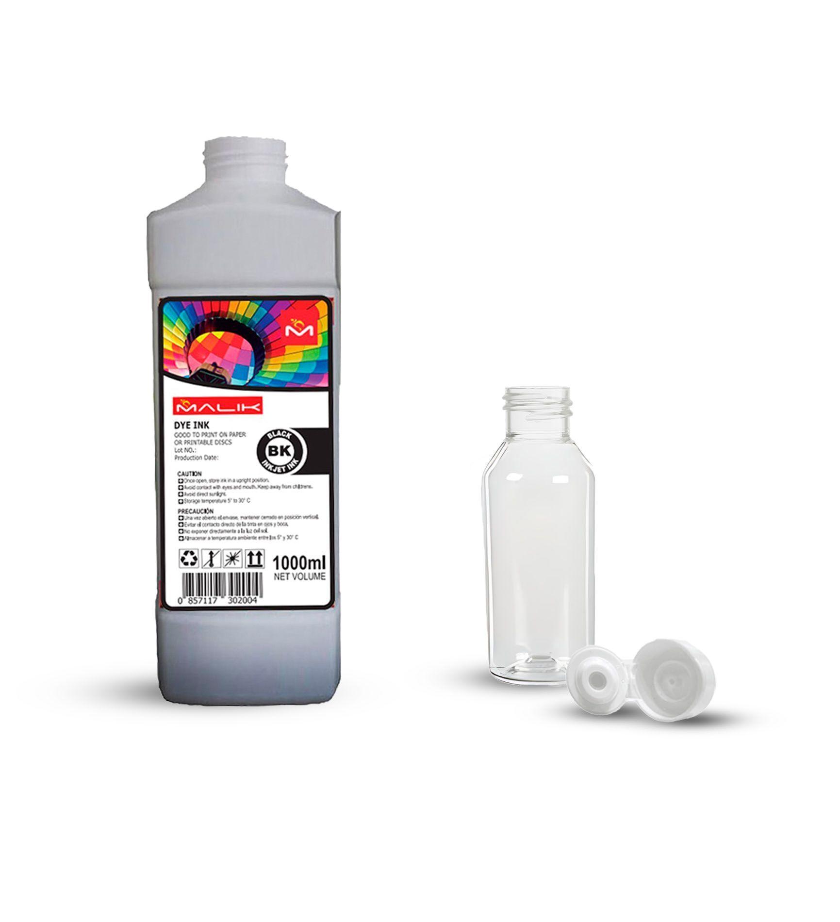 Tinta Negra 1 Litro + Botella GT52 GT53 para Hp Ink Tank 315-0