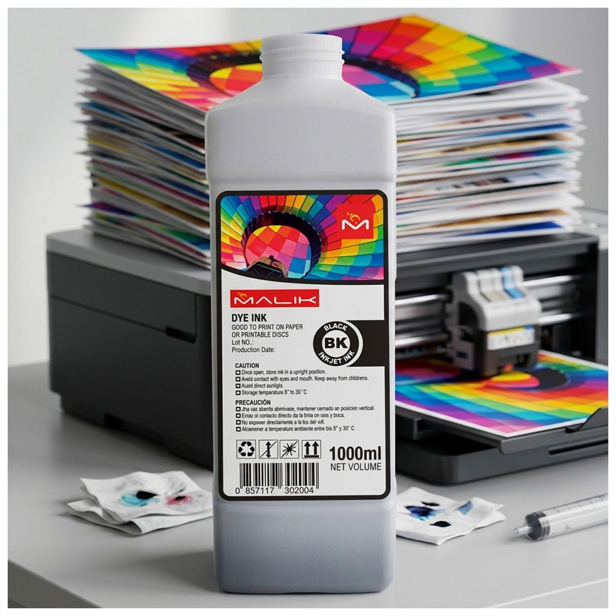 Tinta Negra 1 Litro + Botella GT52 GT53 para Hp Ink Tank 315-5