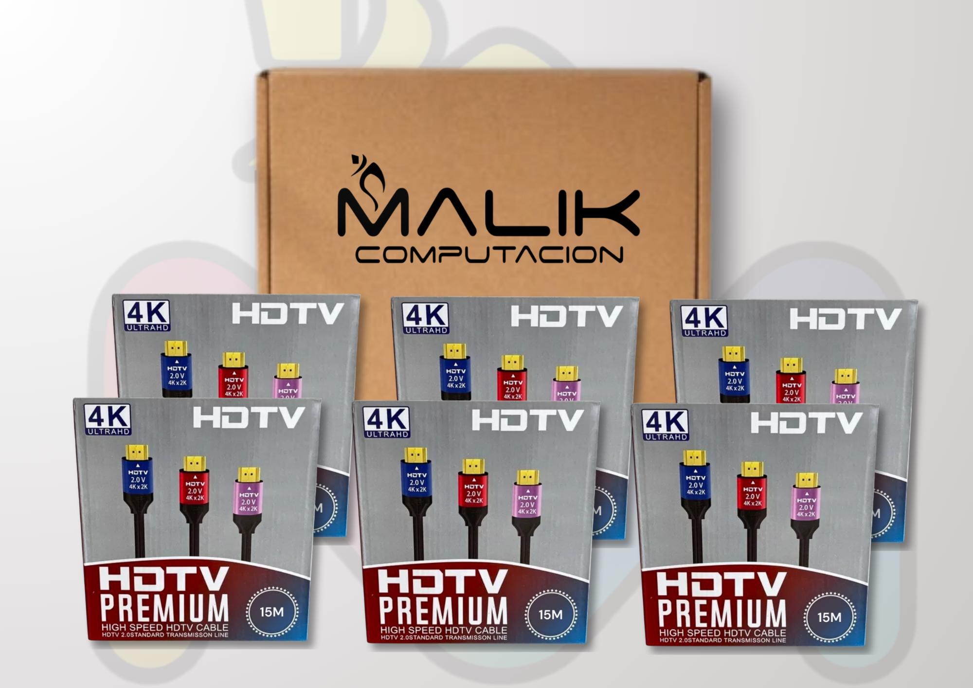 Cable Hdmi 4K Uhd V2.0 120hz 2160p De Alta Velocidad 15mt Pack 6-3