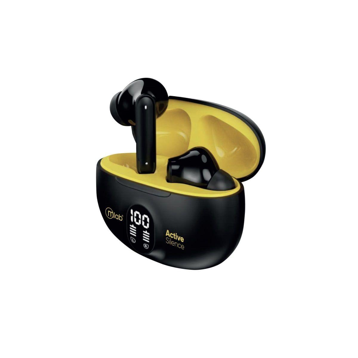 AUDIFONO MLAB TWS ANC + ENC ACTIVE SILENCE STRONG BLACK/YELLOW-0