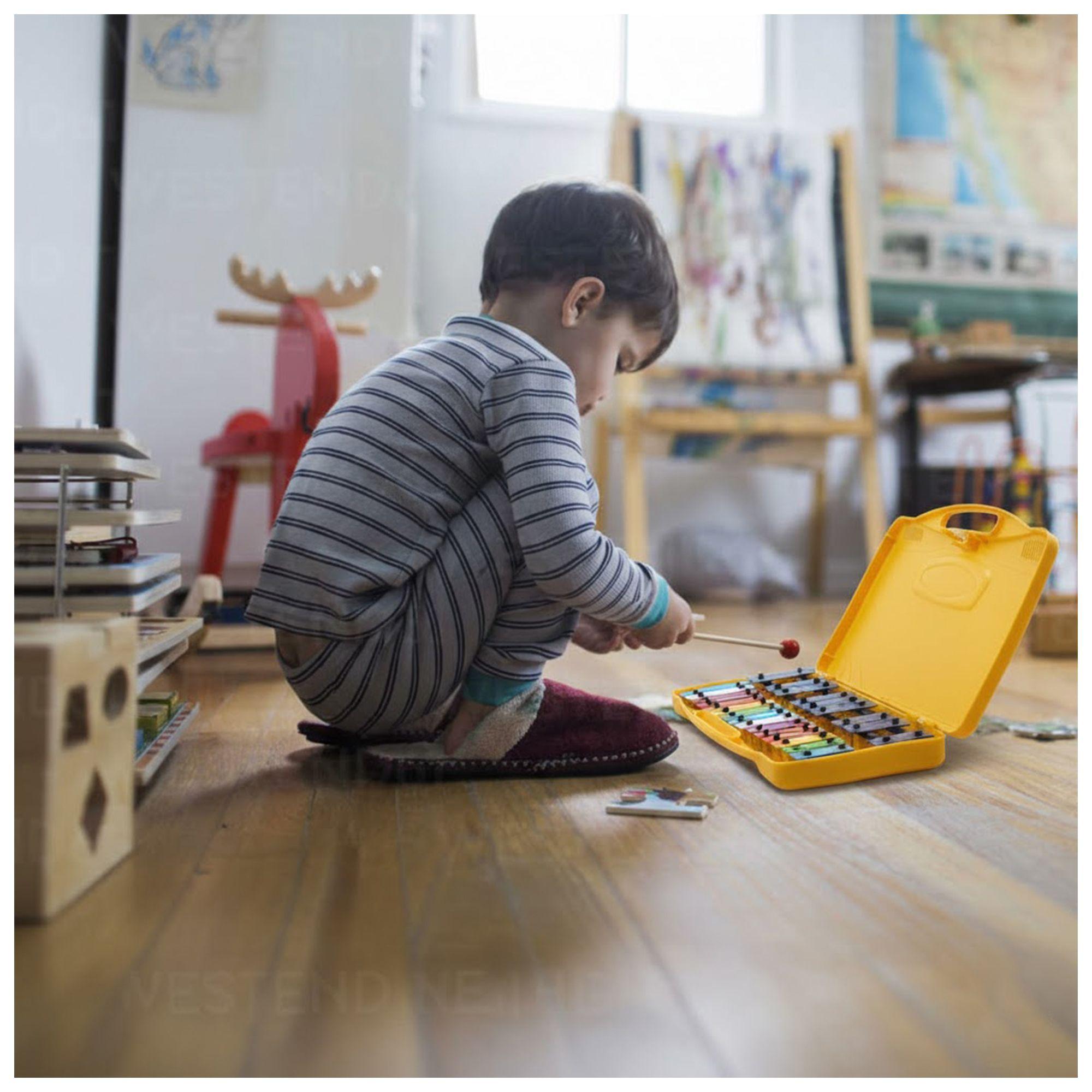 Xilófono 25 Notas Cromático Azul Malik + Baquetas-7