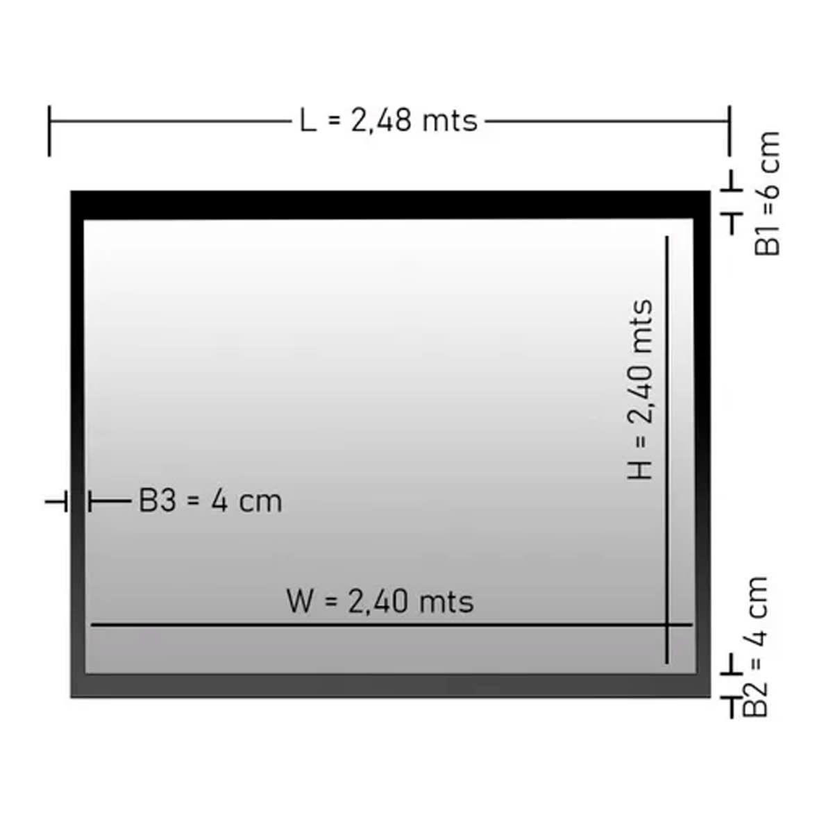Telon Mural Premium Malik 2.40m x 2.40m (135́ ́Diagonal) 1:1-3