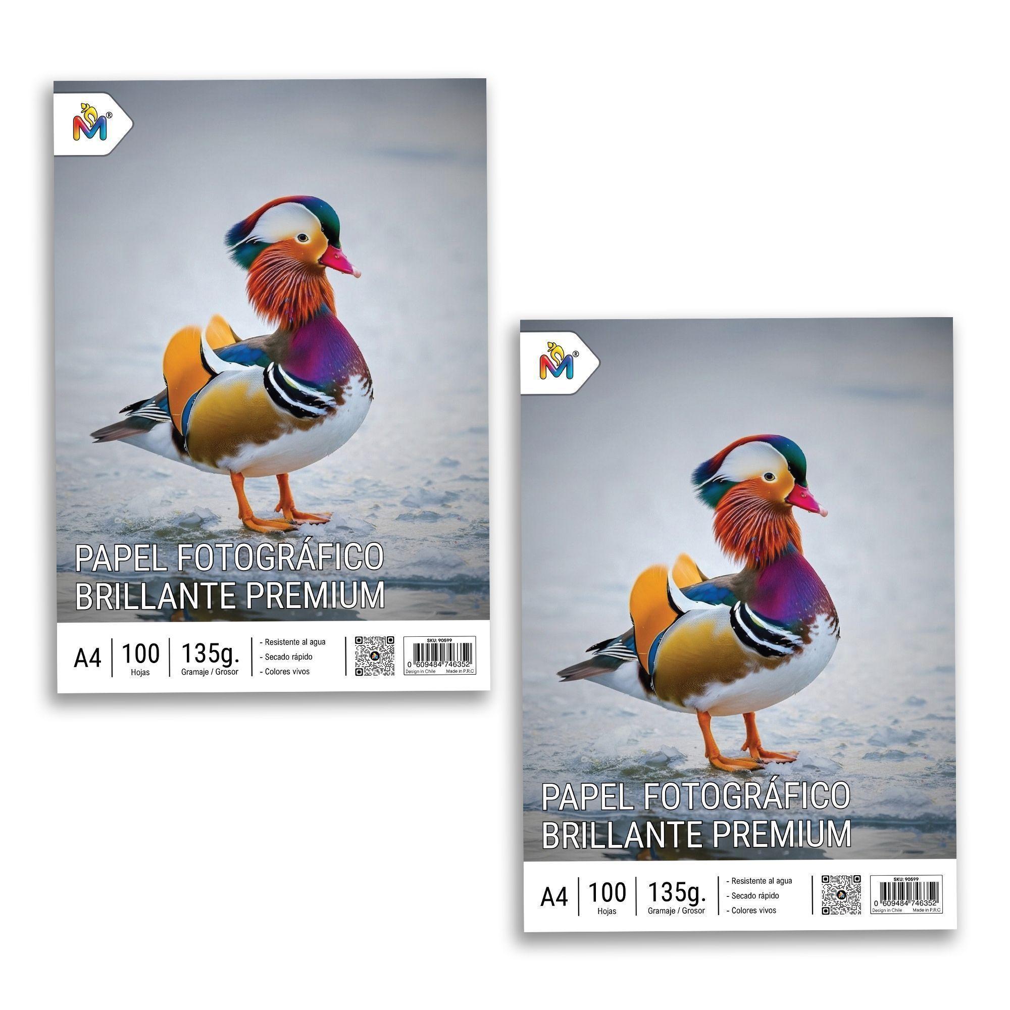 Pack x2 Papel Fotográfico A4 135g - Brillo Superior para Inkjet 100 Hojas c/u-4
