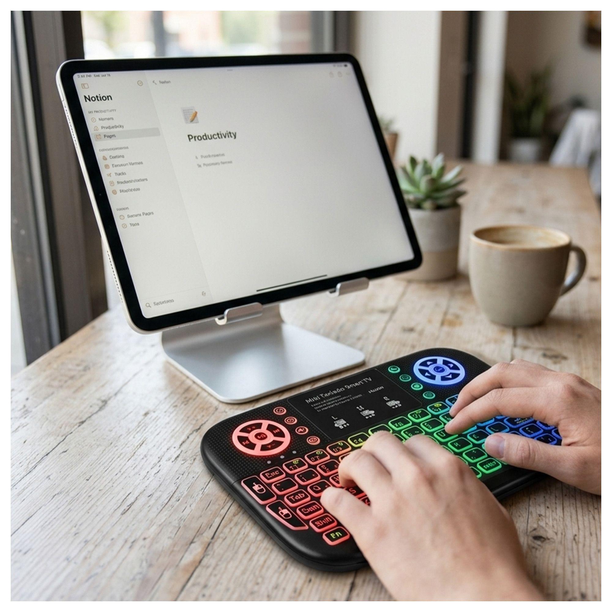 Mini Teclado Smart TV Bluetooth WiFi Control Multimedia-2