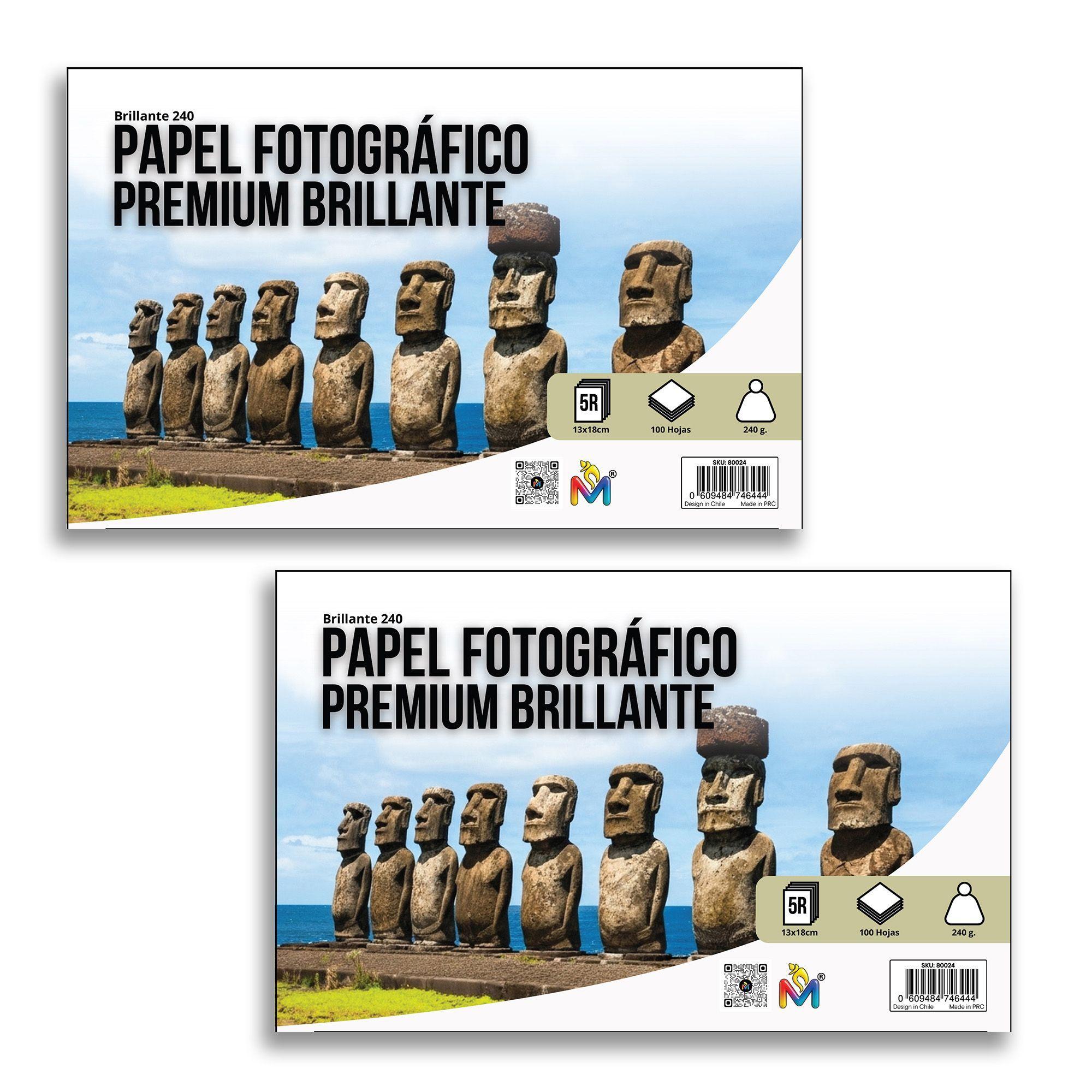Pack 2 Papel Fotográfico 13x18 210g - 200 Hojas Profesional-2